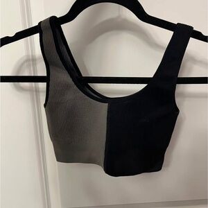 SHEIN Black and Gray Sports Bras with Racerback